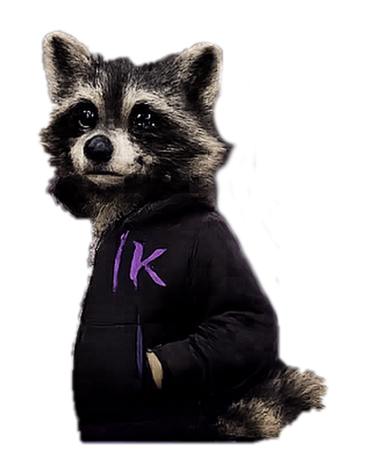 KaosDesk raccoon mascot